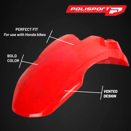 Polisport Motocross (MX) Replica Plastic Kit for Honda CRF 50F (2004-25) Dirt Bike – OEM Quality, Durable, Flexible & Perfect Fit – Red/White