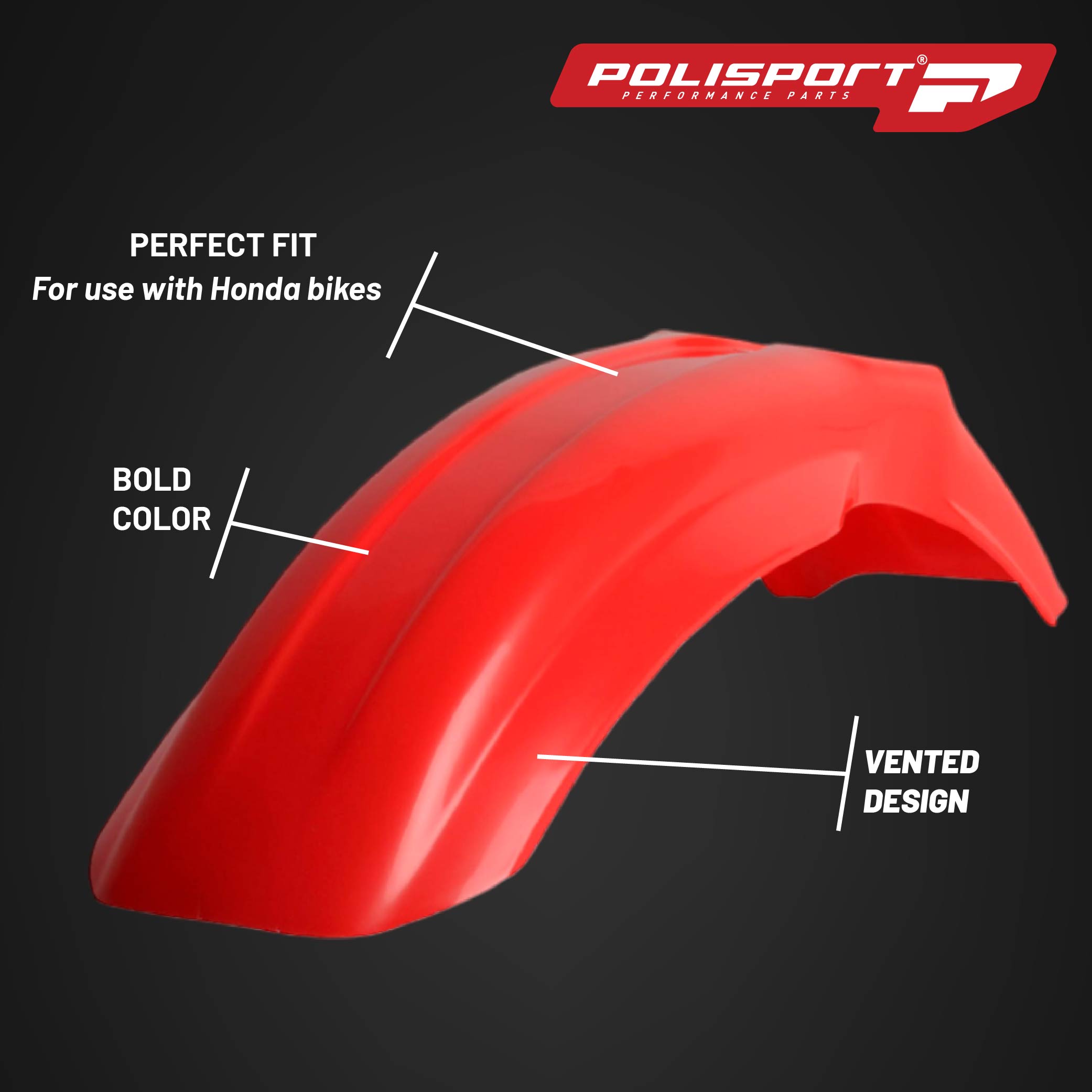 Polisport Motocross (MX) Replica Plastic Kit for Honda CR 85R (2003-07) Dirt Bike – OEM Quality, Durable, Flexible & Perfect Fit – Red/White