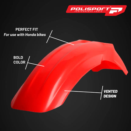 Polisport Motocross (MX) Replica Plastic Kit for Honda CR 85R (2003-07) Dirt Bike – OEM Quality, Durable, Flexible & Perfect Fit – Red/White