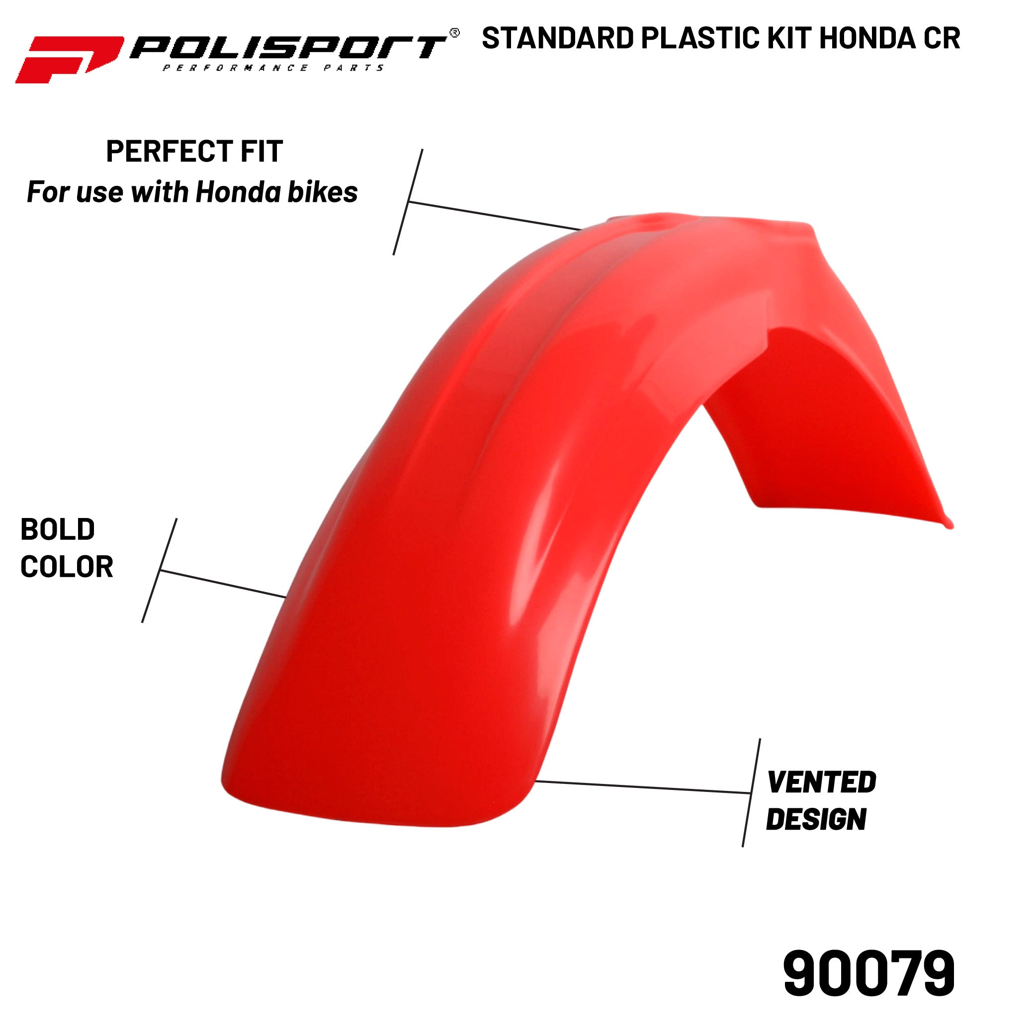 Polisport Standard Replica Plastic Kit Honda CR 250R (95-96) CR 125R (95-97) OEM