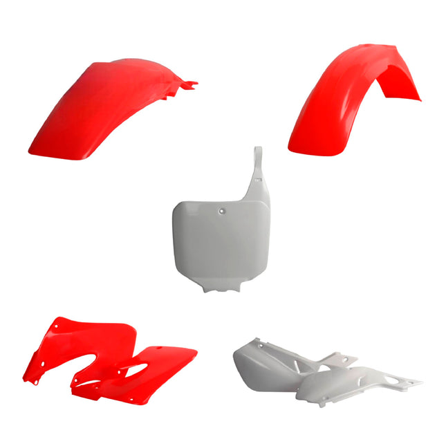 Polisport Motocross (MX) Replica Plastic Kit for Honda CR 250R (1997-99) Dirt Bike – OEM Quality, Durable, Flexible & Perfect Fit – Red/White