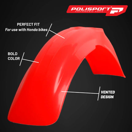 Polisport Motocross (MX) Replica Plastic Kit for Honda CR 250R (1997-99) Dirt Bike – OEM Quality, Durable, Flexible & Perfect Fit – Red/White
