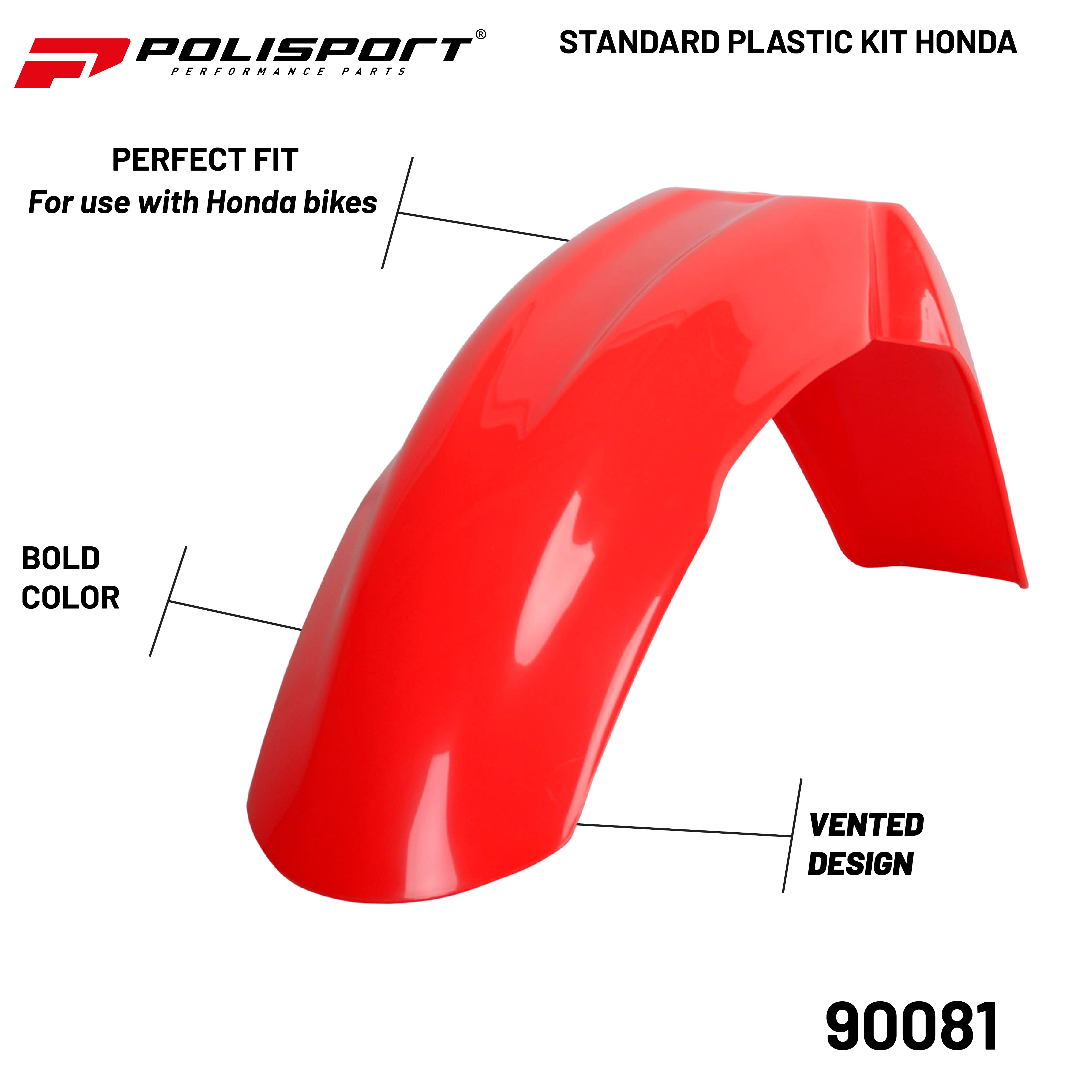 Polisport Full Plastic Kit for  Honda CR 125R/250R (2000-01) OEM Quality Restyling Kit with Superior Fit, Flexibility, and Durability (Red/White)