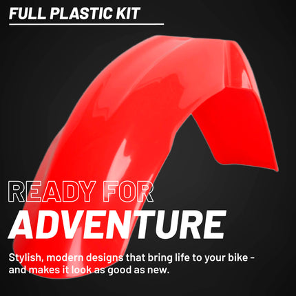 Polisport Motocross (MX) Replica Plastic Kit for Honda CRF 450R (2005-06) Dirt Bike – OEM Quality, Durable, Flexible & Perfect Fit – Red/White