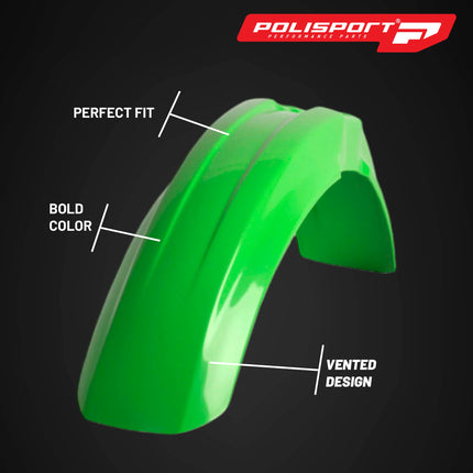 Polisport Motocross (MX) Replica Plastic Kit for Kawasaki KX 250F (2004-05) Dirt Bike – OEM Quality, Durable, Flexible & Perfect Fit – Green/White