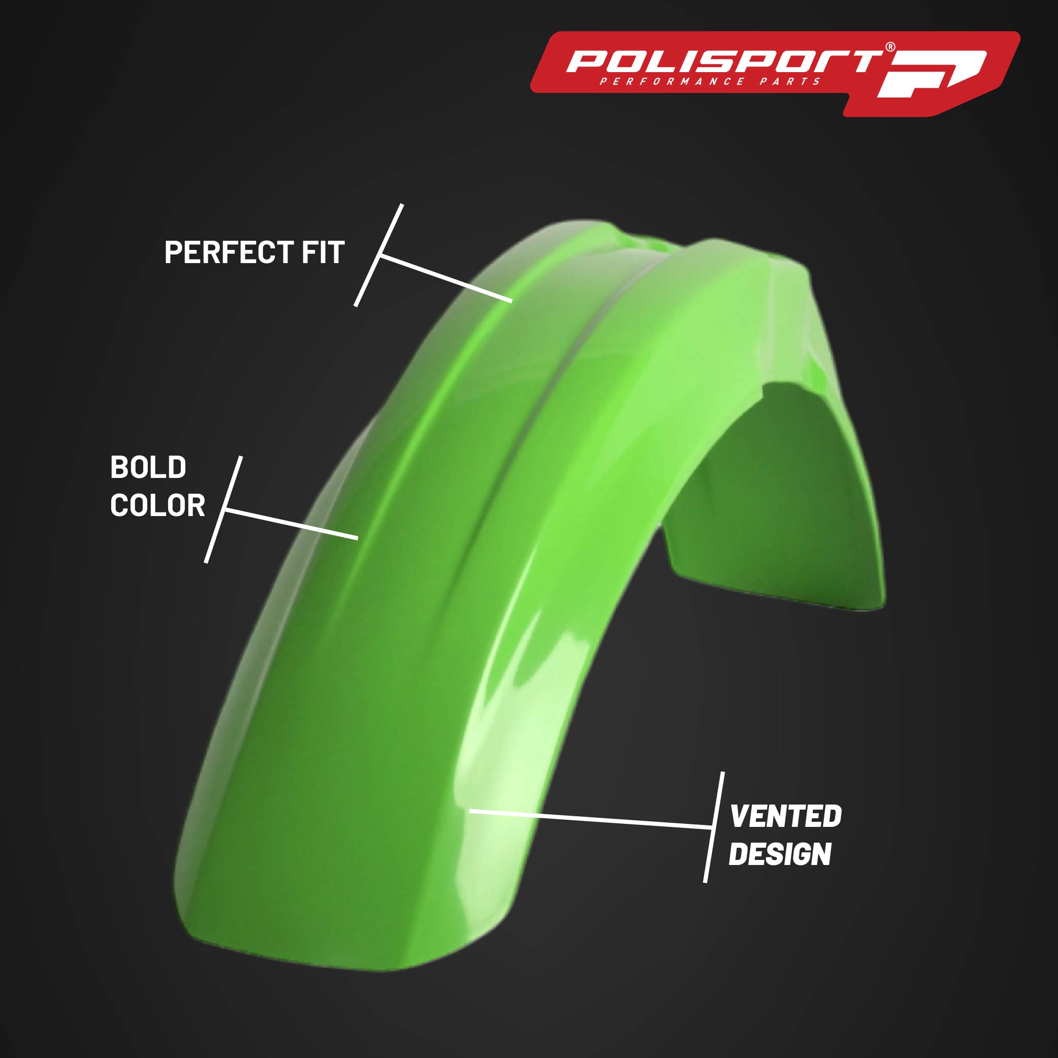 Polisport Motocross (MX) Replica Plastic Kit for Kawasaki KX 250F (2004-05) Dirt Bike – OEM Quality, Durable, Flexible & Perfect Fit – Green/White