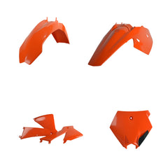 Polisport Full Plastic Kit for KTM SX (2003-2004); KTM EXC/EXC-F (2004) OEM Quality Restyling Kit with Superior Fit, Flexibility, and Durability (Orange)