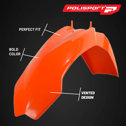 Polisport Motocross (MX) Replica Plastic Kit for KTM SX (2003-04) Dirt Bike Dirt Bike – OEM Quality, Durable, Flexible & Perfect Fit – Orange
