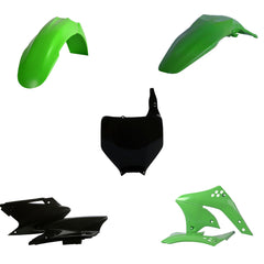 Polisport Full Plastic Kit for Kawasaki KX250 (2006-2008) OEM Quality Restyling Kit with Superior Fit, Flexibility, and Durability (Green/Black)