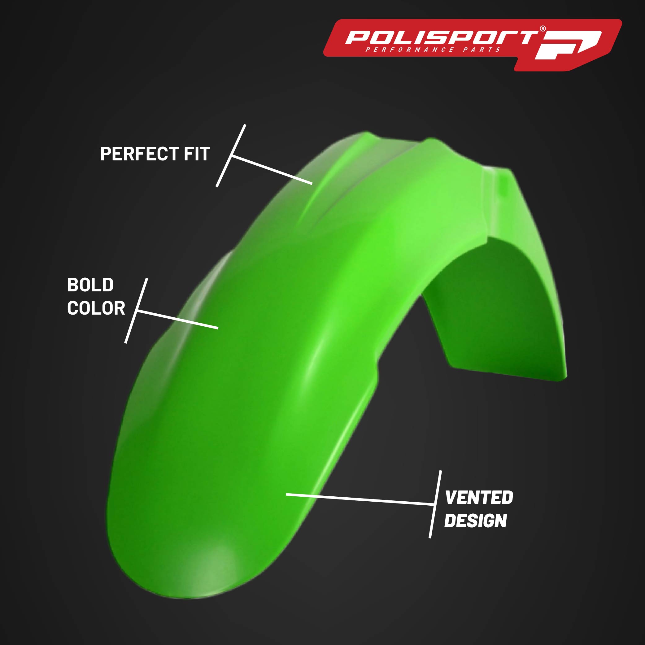 Polisport Motocross (MX) Replica Plastic Kit for Kawasaki KX 250F (2006-08) Dirt Bike – OEM Quality, Durable, Flexible & Perfect Fit – Green/Black