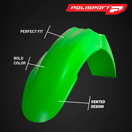 Polisport Motocross (MX) Replica Plastic Kit for Kawasaki KX 450F (2006-08) Dirt Bike – OEM Quality, Durable, Flexible & Perfect Fit – Green/White