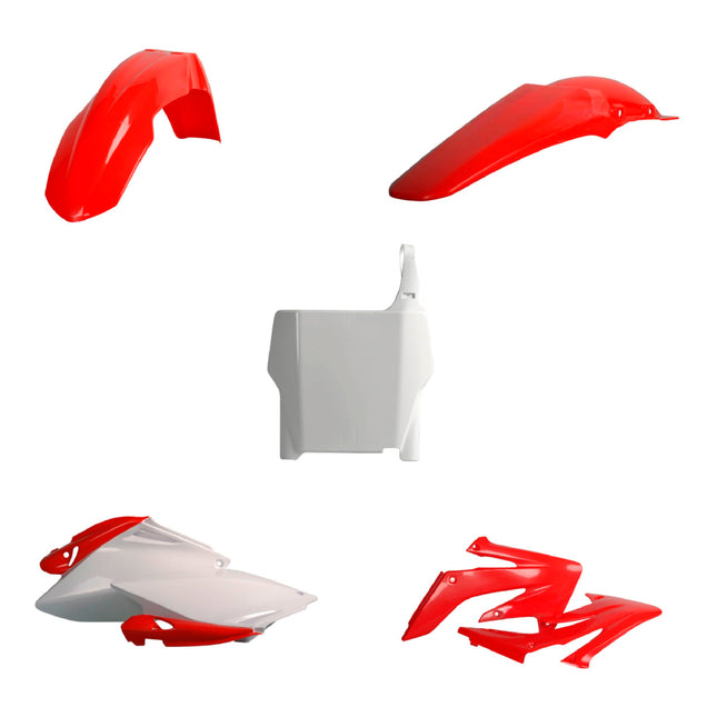 Polisport Motocross (MX) Replica Plastic Kit for Honda CRF 250R (2006-07) Dirt Bike – OEM Quality, Durable, Flexible & Perfect Fit – Red/White