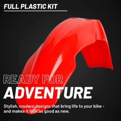 Polisport Motocross (MX) Replica Plastic Kit for Honda CRF 250R (2006-07) Dirt Bike – OEM Quality, Durable, Flexible & Perfect Fit – Red/White