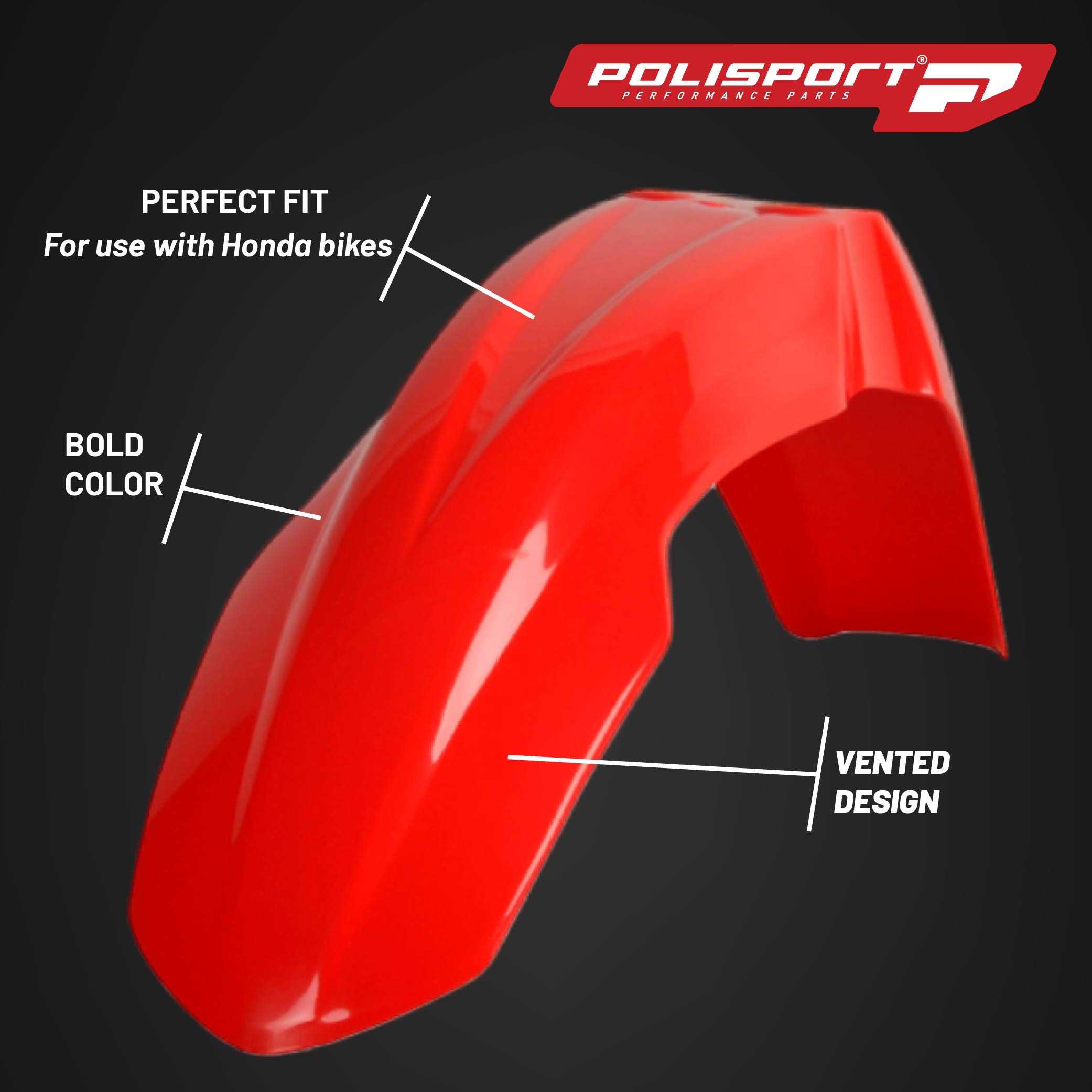 Polisport Motocross (MX) Replica Plastic Kit for Honda CRF 250R (2006-07) Dirt Bike – OEM Quality, Durable, Flexible & Perfect Fit – Red/White