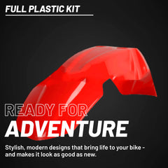 Polisport Motocross (MX) Replica Plastic Kit for Honda CRF 450R (2007) Dirt Bike – OEM Quality, Durable, Flexible & Perfect Fit – Red/White