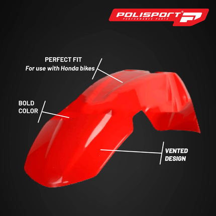 Polisport Motocross (MX) Replica Plastic Kit for Honda CRF 450R (2007) Dirt Bike – OEM Quality, Durable, Flexible & Perfect Fit – Red/White