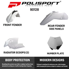 POLISPORT COMPLETE KIT FOR KTM SX/SX-F(07-10)XC/XC-F(08-10) WHITE KTM