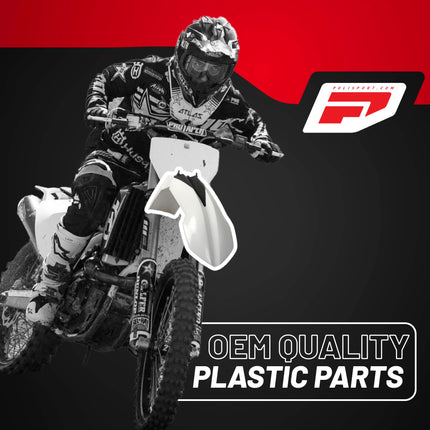 Polisport Motocross (MX) Replica Plastic Kit for KTM XC/XC-F (2008-10) Dirt Bike – OEM Quality, Durable, Flexible & Perfect Fit – White/Black