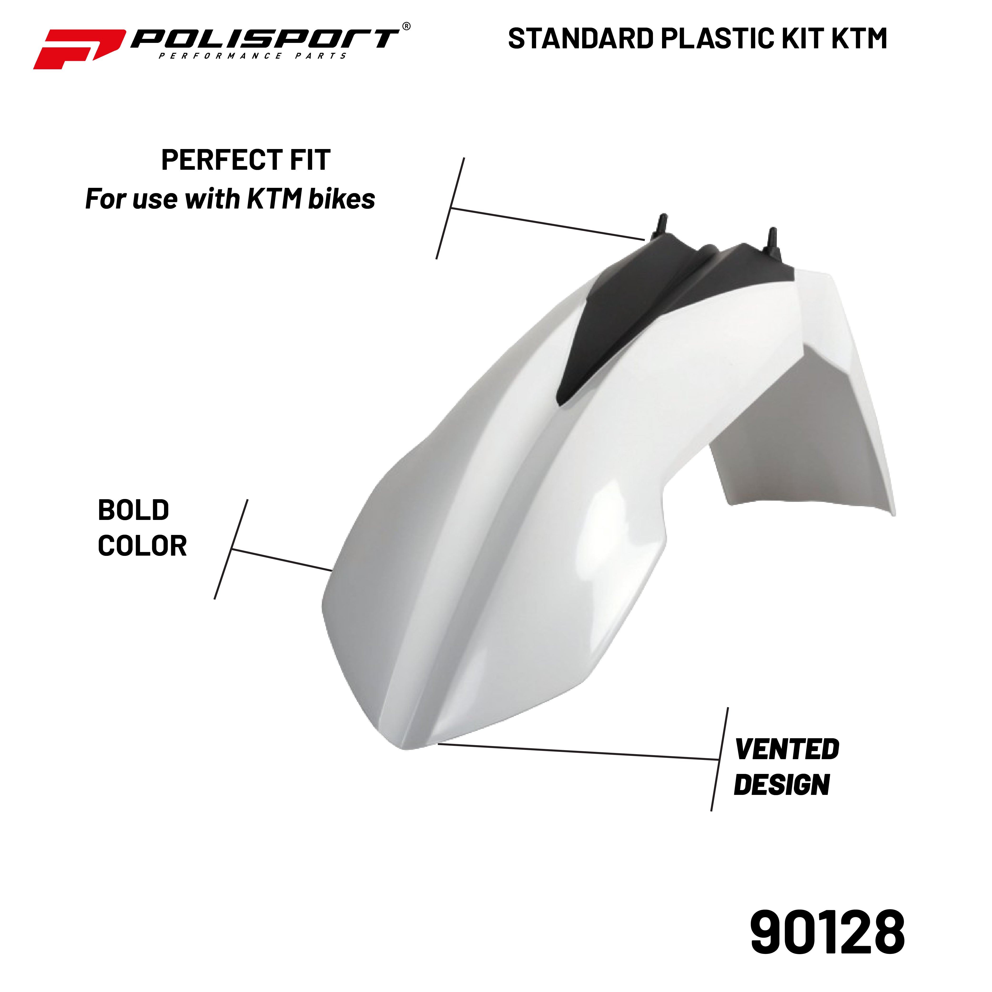 POLISPORT COMPLETE KIT FOR KTM SX/SX-F(07-10)XC/XC-F(08-10) WHITE KTM