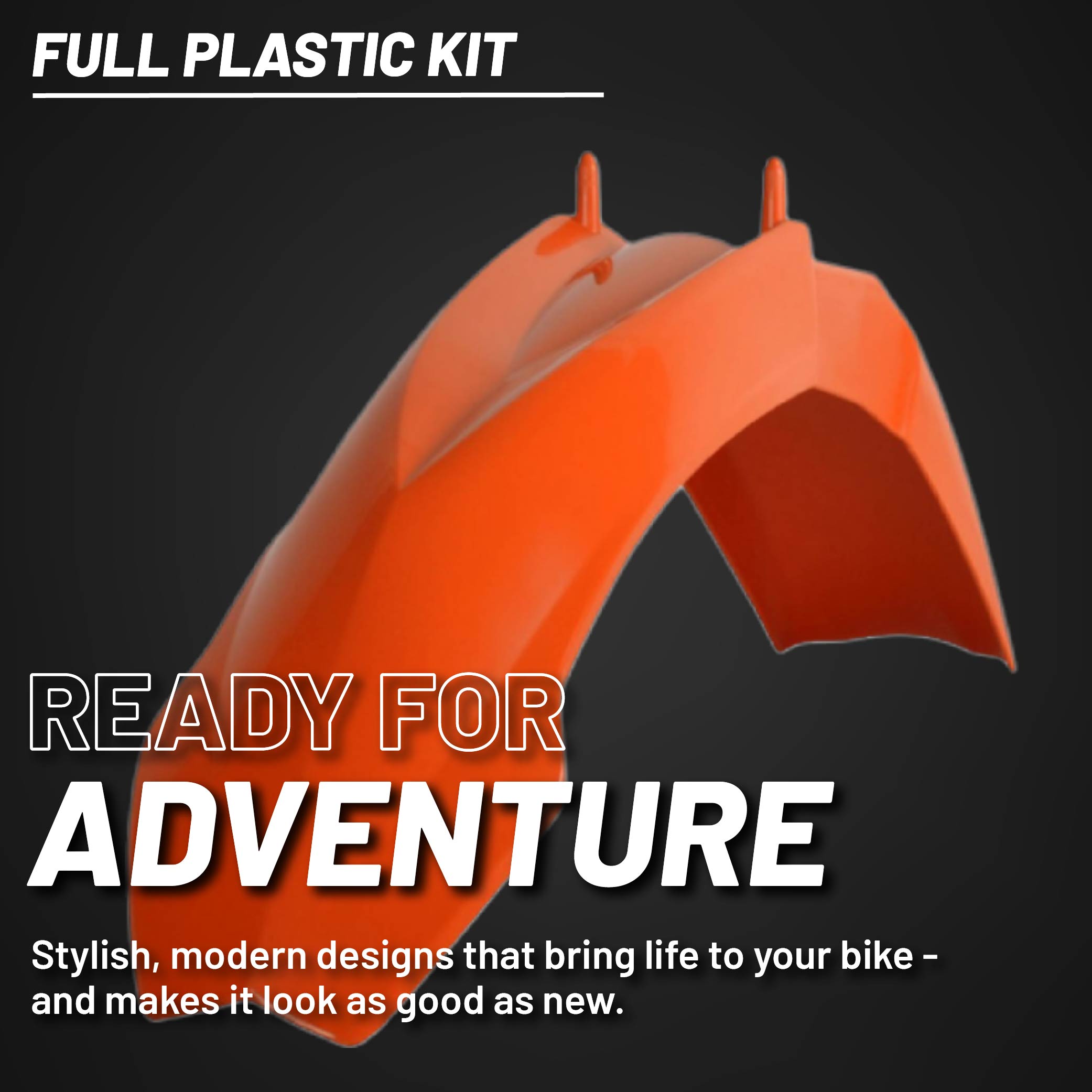 Polisport Motocross (MX) Replica Plastic Kit for KTM SX 85 (2006-12) Dirt Bike – OEM Quality, Durable, Flexible & Perfect Fit – Orange