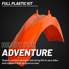 Polisport Motocross (MX) Replica Plastic Kit for KTM SX 85 (2006-12) Dirt Bike – OEM Quality, Durable, Flexible & Perfect Fit – Orange