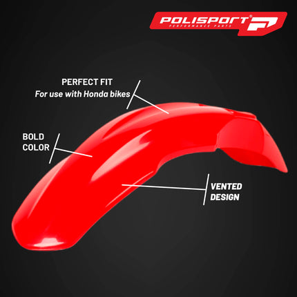 Polisport Motocross (MX) Replica Plastic Kit for Honda CRF 150R (2007-23) Dirt Bike – OEM Quality, Durable, Flexible & Perfect Fit – Red/White