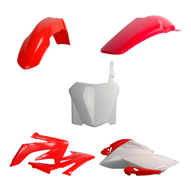 Polisport Motocross (MX) Replica Plastic Kit for Honda CRF 250R (2008) Dirt Bike – OEM Quality, Durable, Flexible & Perfect Fit – Red/White