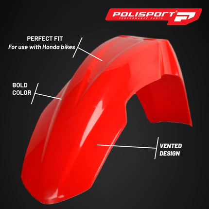 Polisport Motocross (MX) Replica Plastic Kit for Honda CRF 250R (2008) Dirt Bike – OEM Quality, Durable, Flexible & Perfect Fit – Red/White