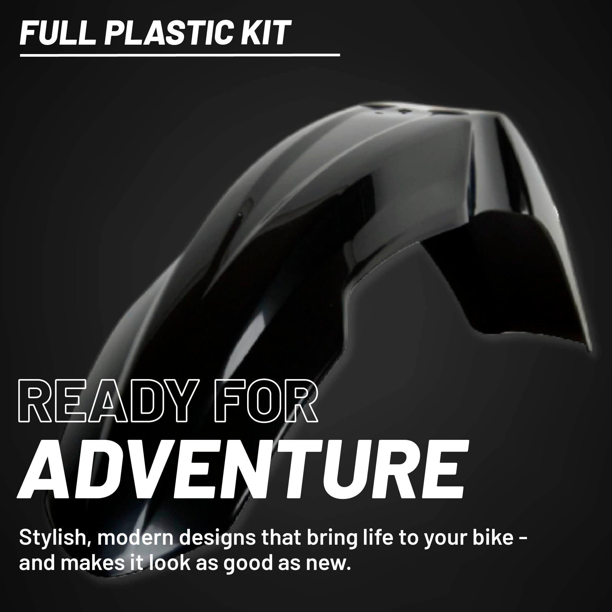 Polisport Motocross (MX) Replica Plastic Kit for Honda CRF 250R (2008) Dirt Bike – OEM Quality, Durable, Flexible & Perfect Fit – Black