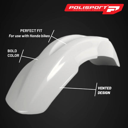 Polisport Motocross (MX) Replica Plastic Kit for Honda CRF 150R (2007-23) Dirt Bike – OEM Quality, Durable, Flexible & Perfect Fit – White