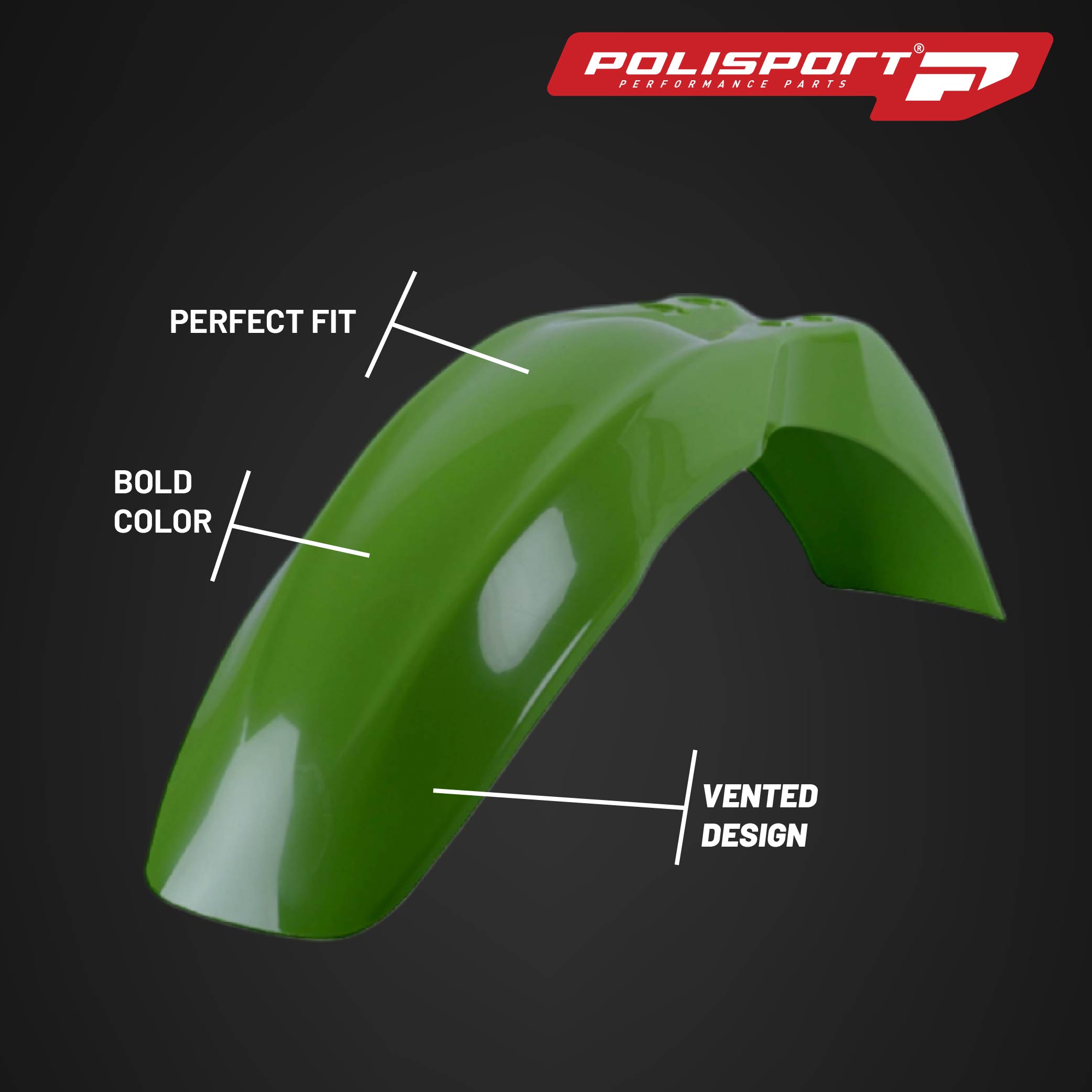 Polisport Motocross (MX) Replica Plastic Kit for Kawasaki KX 65 (2000-25) Dirt Bike – OEM Quality, Durable, Flexible & Perfect Fit – Green/White