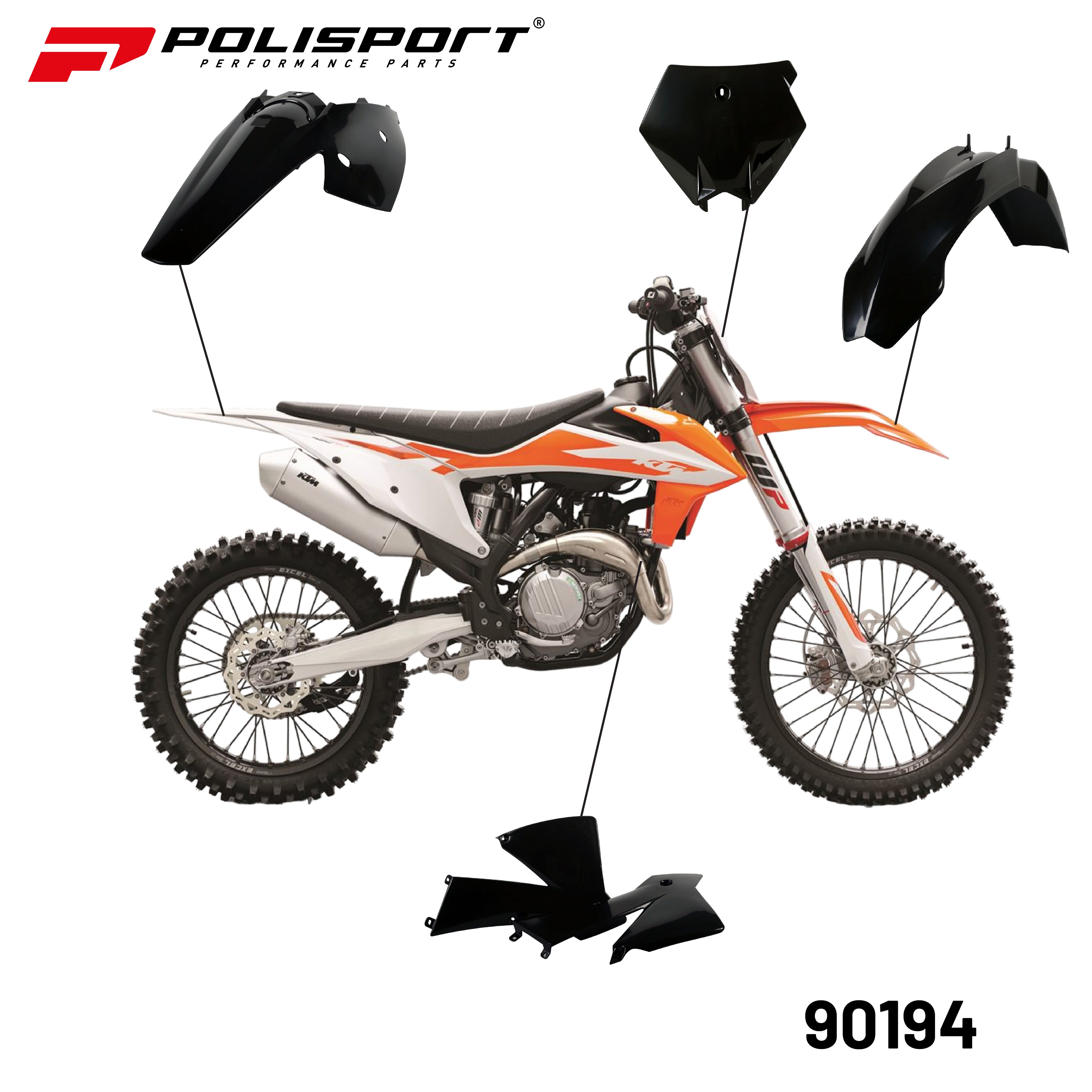 POLISPORT COMPLETE KIT FOR KTM SX(03-04)BLACK