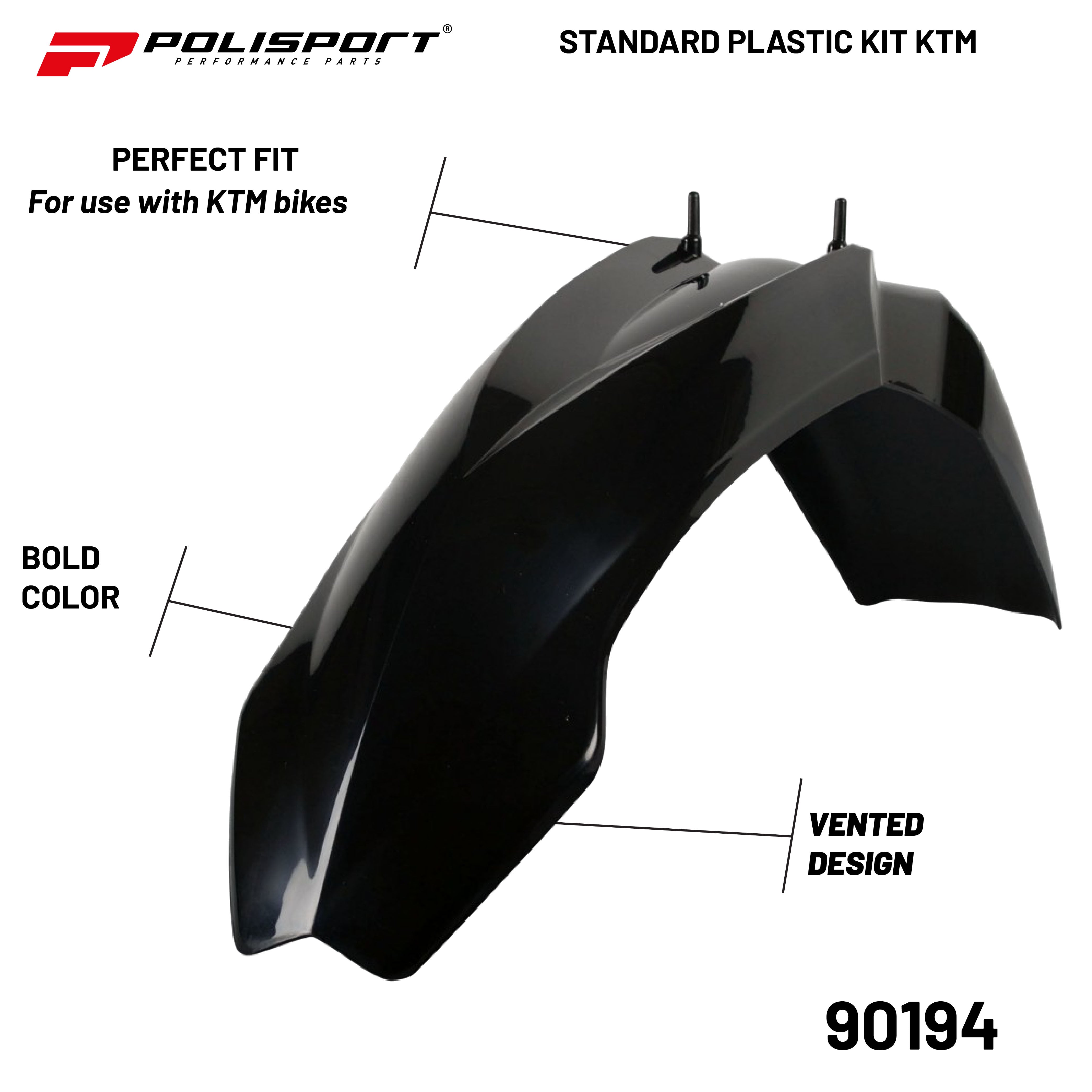 POLISPORT COMPLETE KIT FOR KTM SX(03-04)BLACK