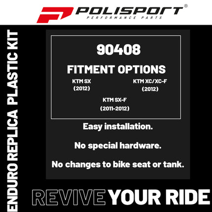 Polisport Motocross (MX) Replica Plastic Enduro Kit for KTM SX (2012) Dirt Bike