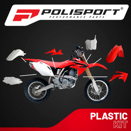 Polisport Motocross (MX) Replica Plastic Kit for Honda CRF 450R (2011-12) Dirt Bike – OEM Quality, Durable, Flexible & Perfect Fit – Red/White