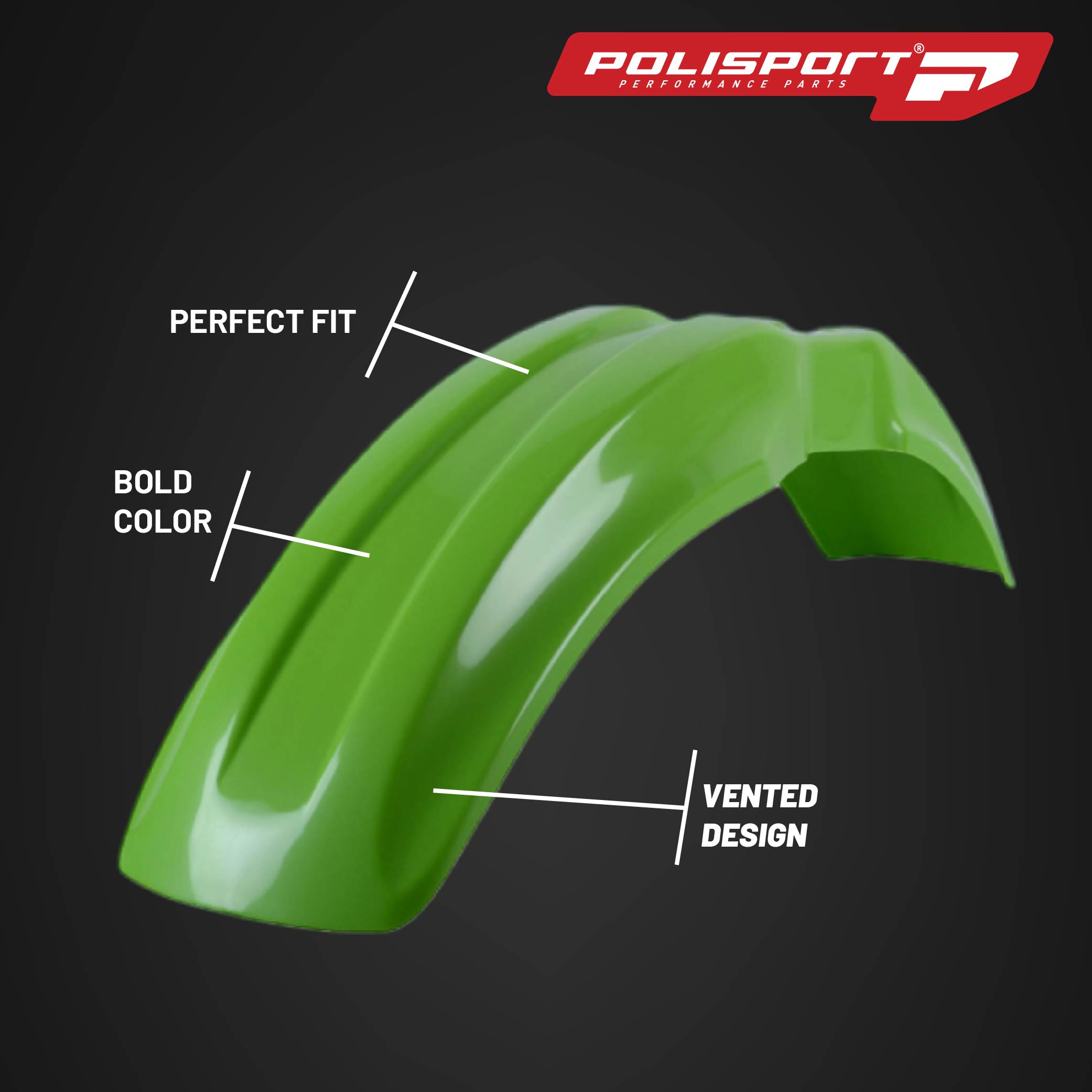 Polisport Motocross (MX) Replica Plastic Kit for Kawasaki KX 85/100/112 (2001-13) Dirt Bike – OEM Quality, Durable, Flexible & Perfect Fit – Green/White