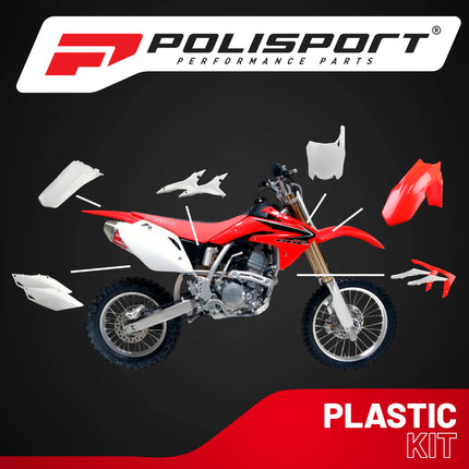 Polisport Motocross (MX) Replica Plastic Kit for Honda CRF 450R (2013-16) Dirt Bike – OEM Quality, Durable, Flexible & Perfect Fit – Red/White