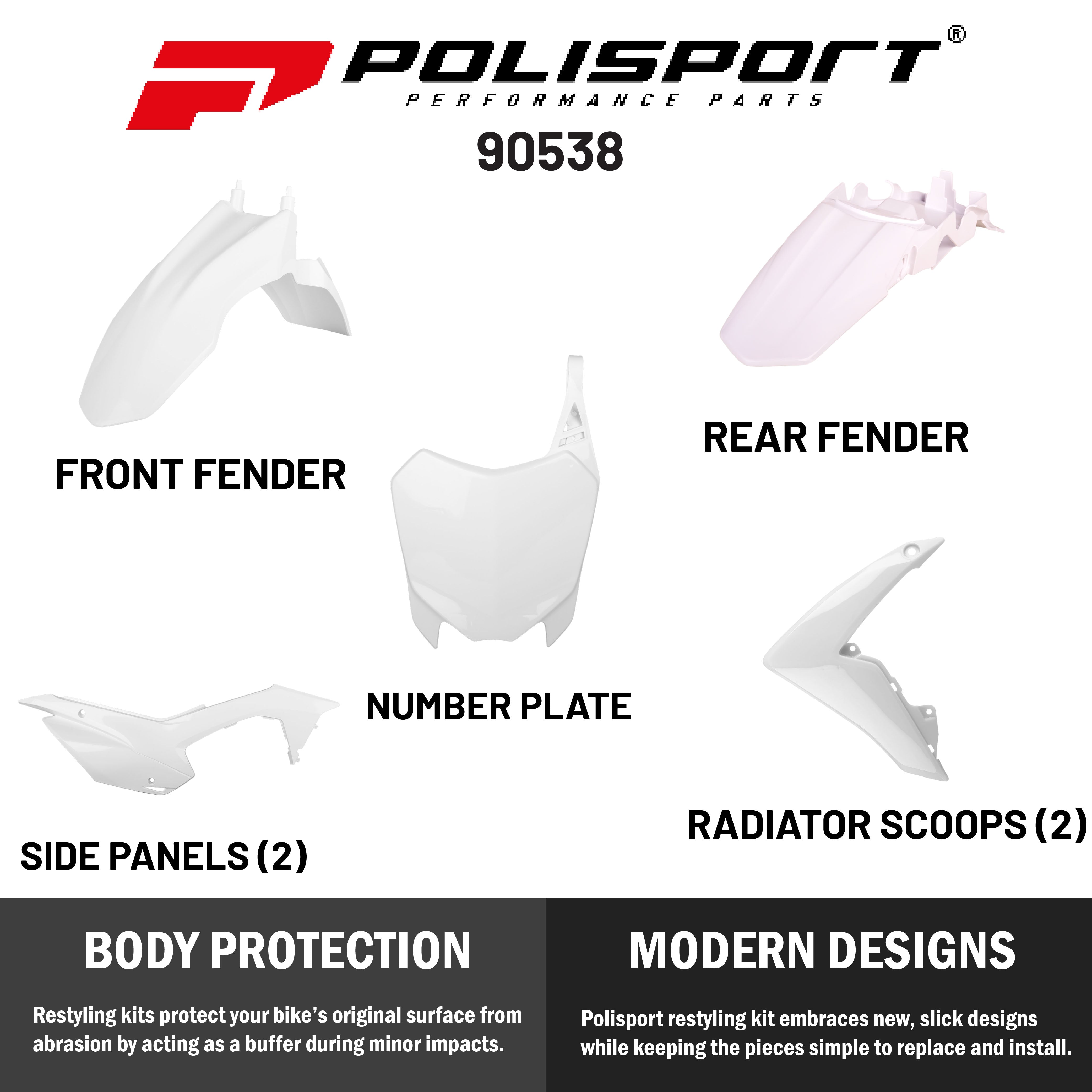 POLISPORT KIT HONDA CRF110(13-18) WHITE