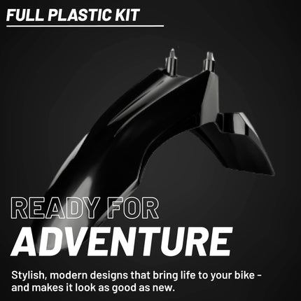 Polisport Motocross (MX) Replica Plastic Kit for Honda CRF 110F (2013–2018) Dirt Bike – OEM Quality, Durable, Flexible & Perfect Fit – Black