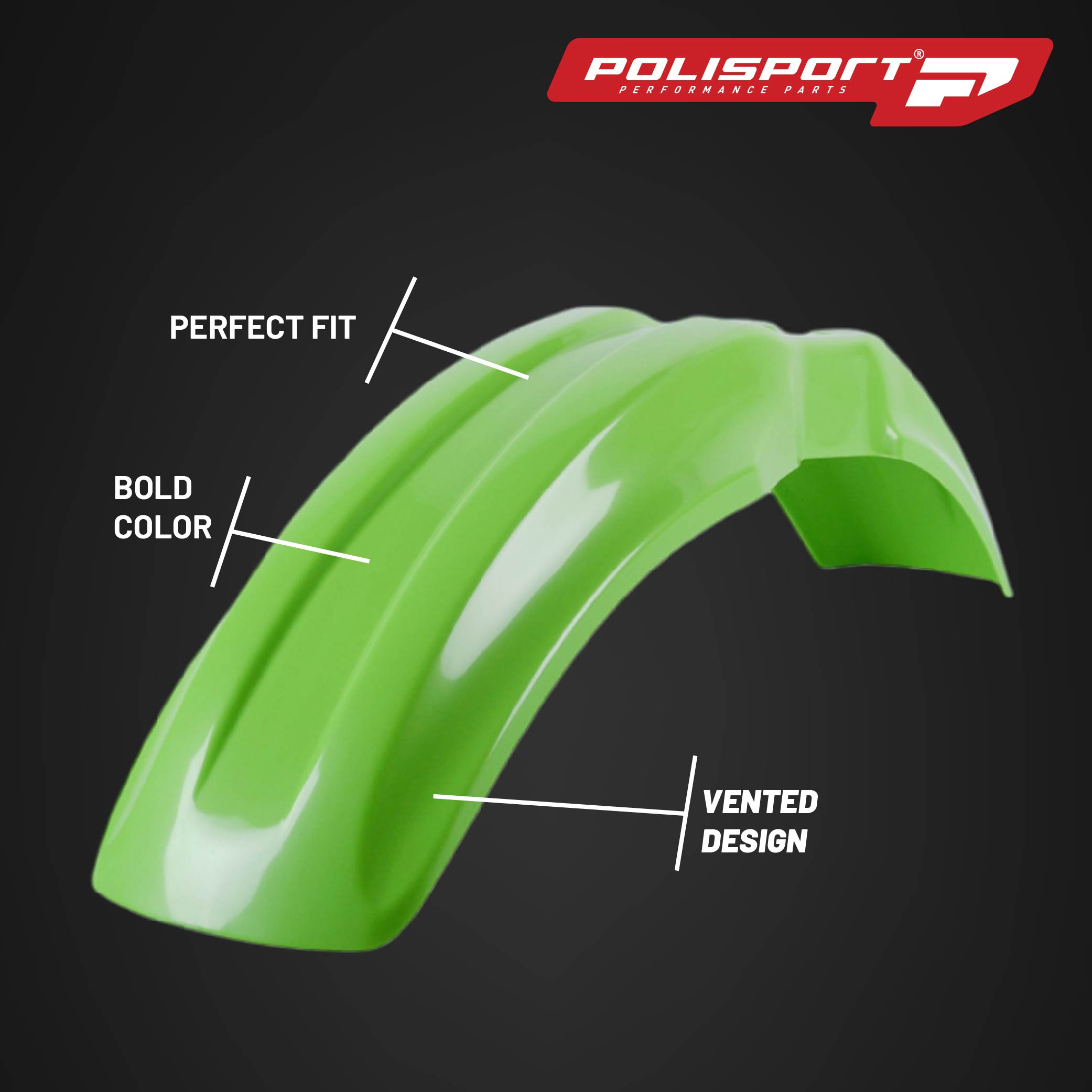 Polisport Motocross (MX) Replica Plastic Kit for Kawasaki KX 85/100/112 (2001-13) Dirt Bike – OEM Quality, Durable, Flexible & Perfect Fit – Green/White