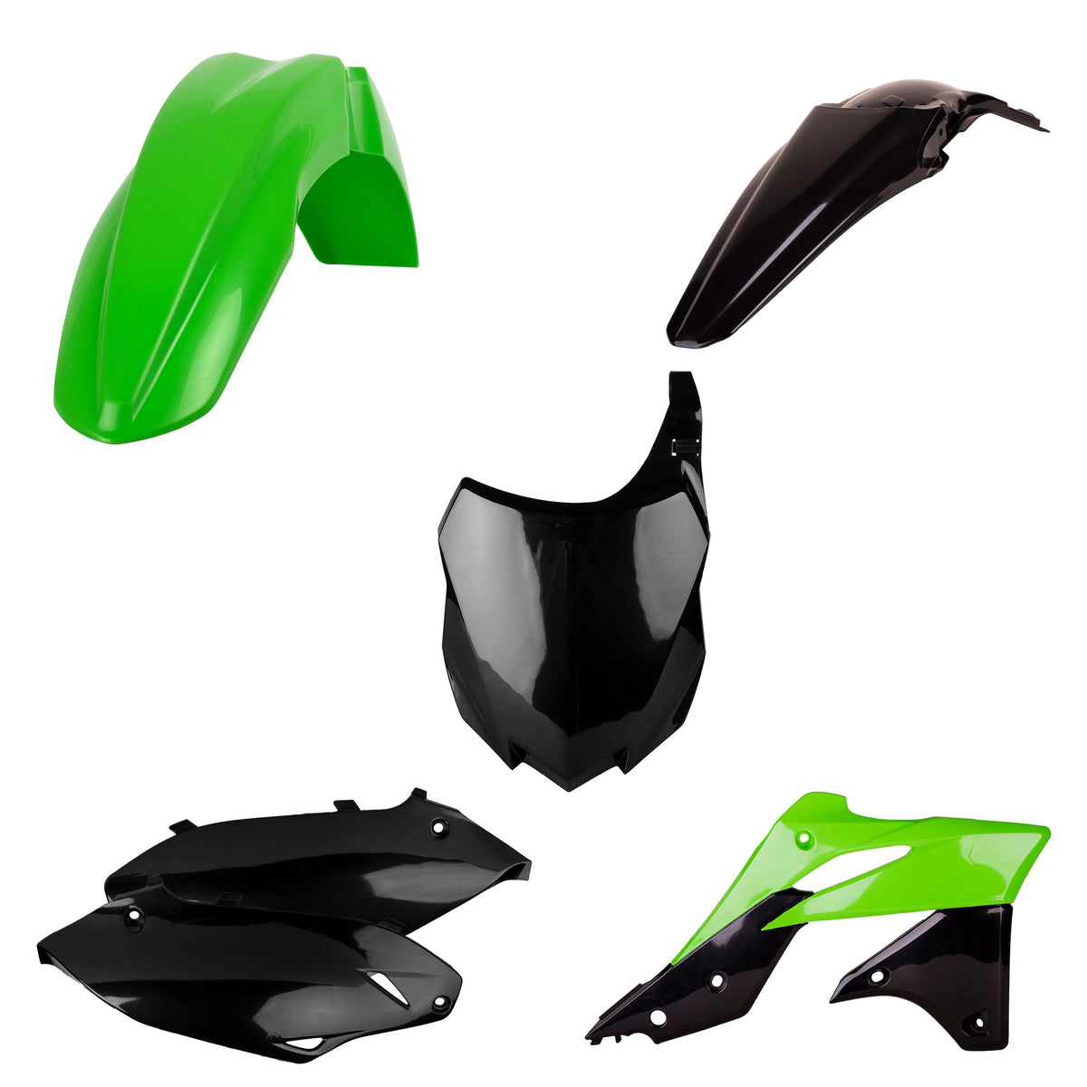 Polisport Full Plastic Kit for Kawasaki KX 250F (2013-16) - Green/Black