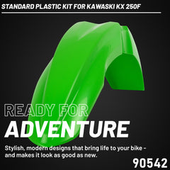 Polisport Full Plastic Kit for Kawasaki KX 250F (2013-16) - Green/Black