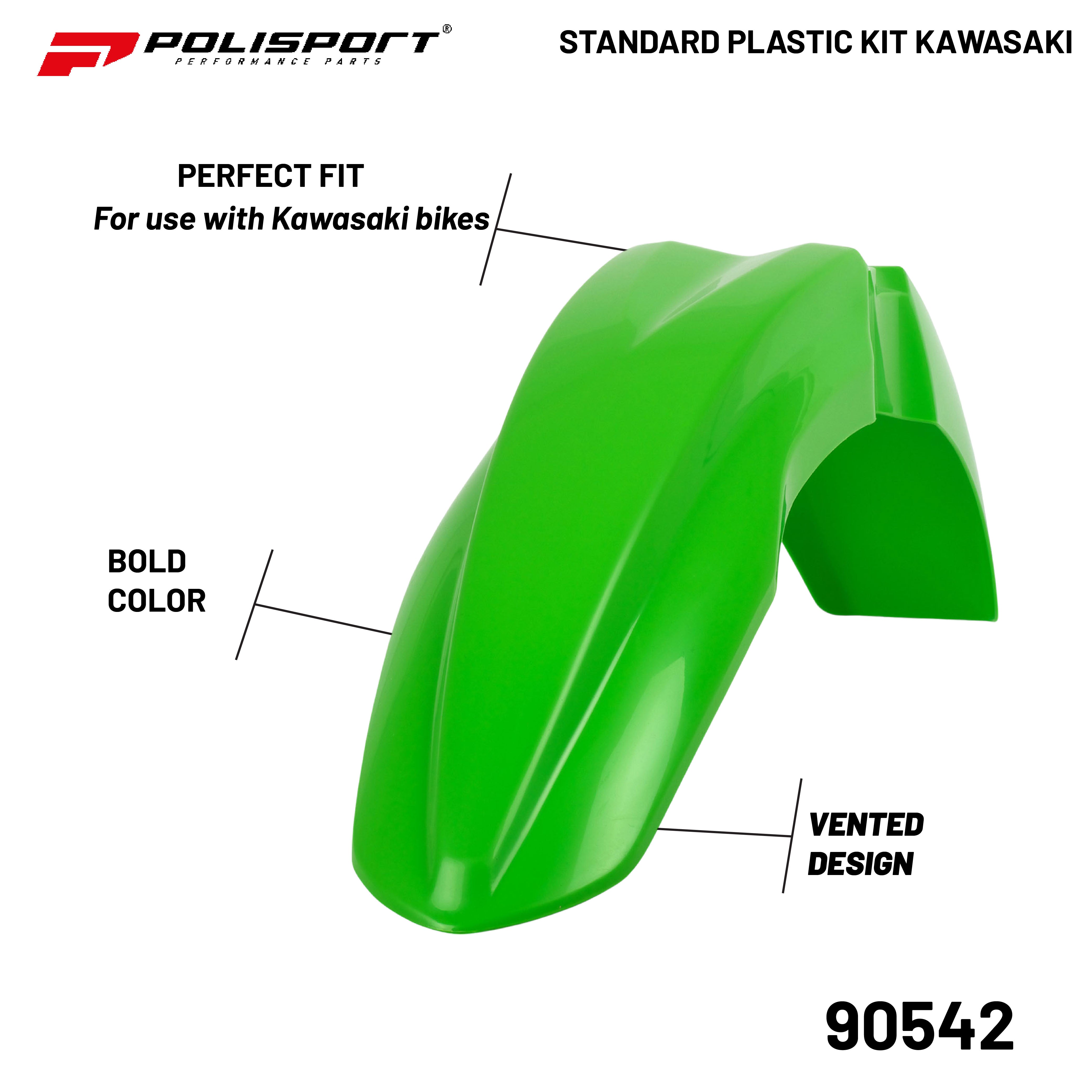 Polisport Full Plastic Kit for Kawasaki KX 250F (2013-16) - Green/Black