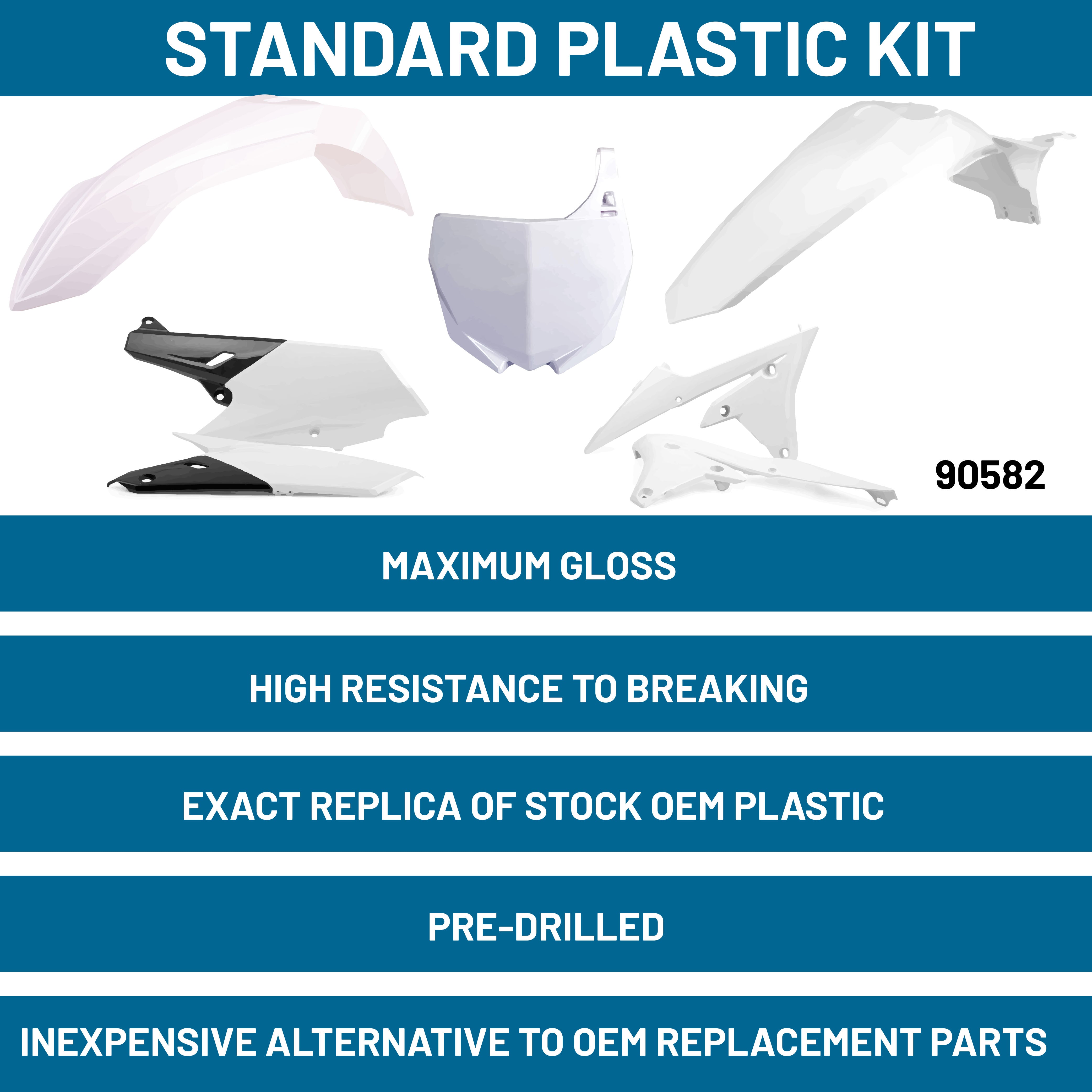 Polisport Motocross (MX) Replica Plastic Kit for Yamaha YZ 450F (2014-17) Dirt Bike