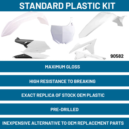 Polisport Motocross (MX) Replica Plastic Kit for Yamaha YZ 450F (2014-17) Dirt Bike