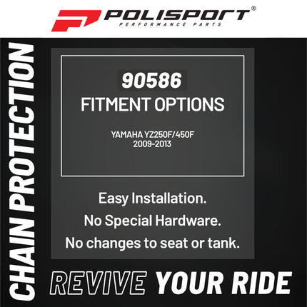 Polisport Motocross Motorcycles (MX) Chain Guide & Chain Slider for Yamaha YZ250F/450F (2009-13), Dirt Bikes - Guide and Slider with Bushings, Easy Bolt-On Installation for Motocross & Off-Road Bikes