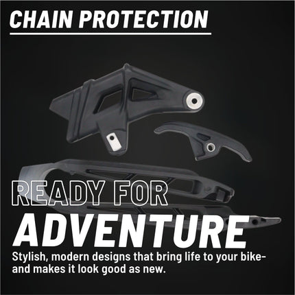 Polisport Motocross Motorcycles (MX) Chain Guide, Slider, & Tensioner for KTM SX, SXF, EXC, EXCF Models (2007-2011) Dirt Bikes - Ideal for Motocross, Enduro, and Off-Road Riding -