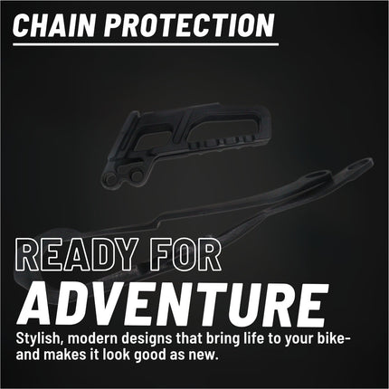 Polisport Motocross Motorcycles (MX) Chain Guide & Chain Slider for Honda CRF250R and CRF450R Models (2005-2006) Dirt Bikes - Ideal for Motocross, Enduro, and Off-Road Riding - Black