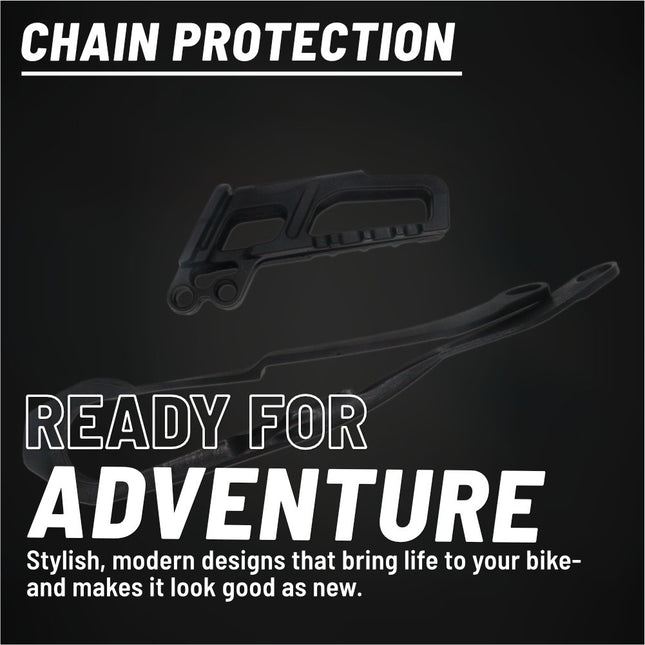 Polisport Motocross Motorcycles (MX) Chain Guide & Chain Slider for Honda CRF250R and CRF450R Models (2005-2006) Dirt Bikes - Ideal for Motocross, Enduro, and Off-Road Riding - Black