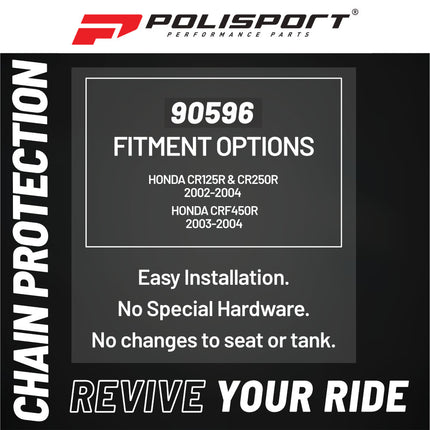 Polisport Motocross Motorcycles (MX) Chain Guide & Chain Slider for Honda CR125R, CR250R (2002-2004) and CRF450R (2003-2004) Dirt Bikes - Ideal for Motocross, Enduro, and Off-Road Riding -